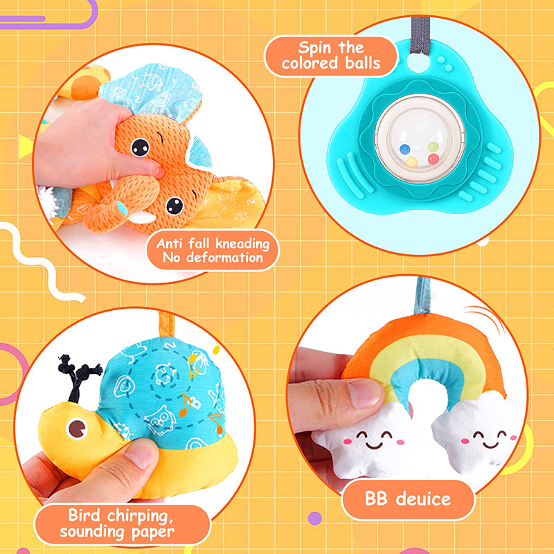 カーシートおもちゃ幼児カラー象ベビーカーストレッチスパイラル - Baby Nursery Mobile のレビューと価格