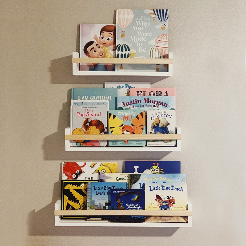 ウォールシェルフ 壁掛け子供用本棚 壁掛け絵本棚 ベビーシン - Baby Bookshelf Small のレビューと価格
