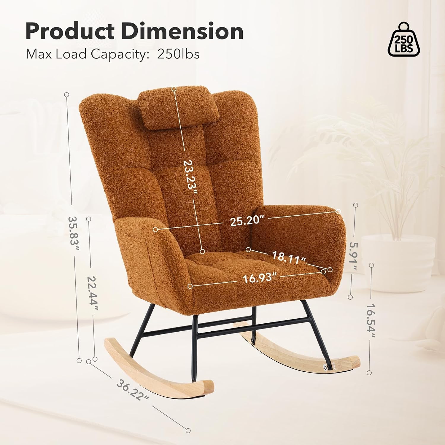 テディグライダーロッカー保育園用授乳椅子 大人用コンパクト省 - Baby Nursery Rocking Chair のレビューと価格