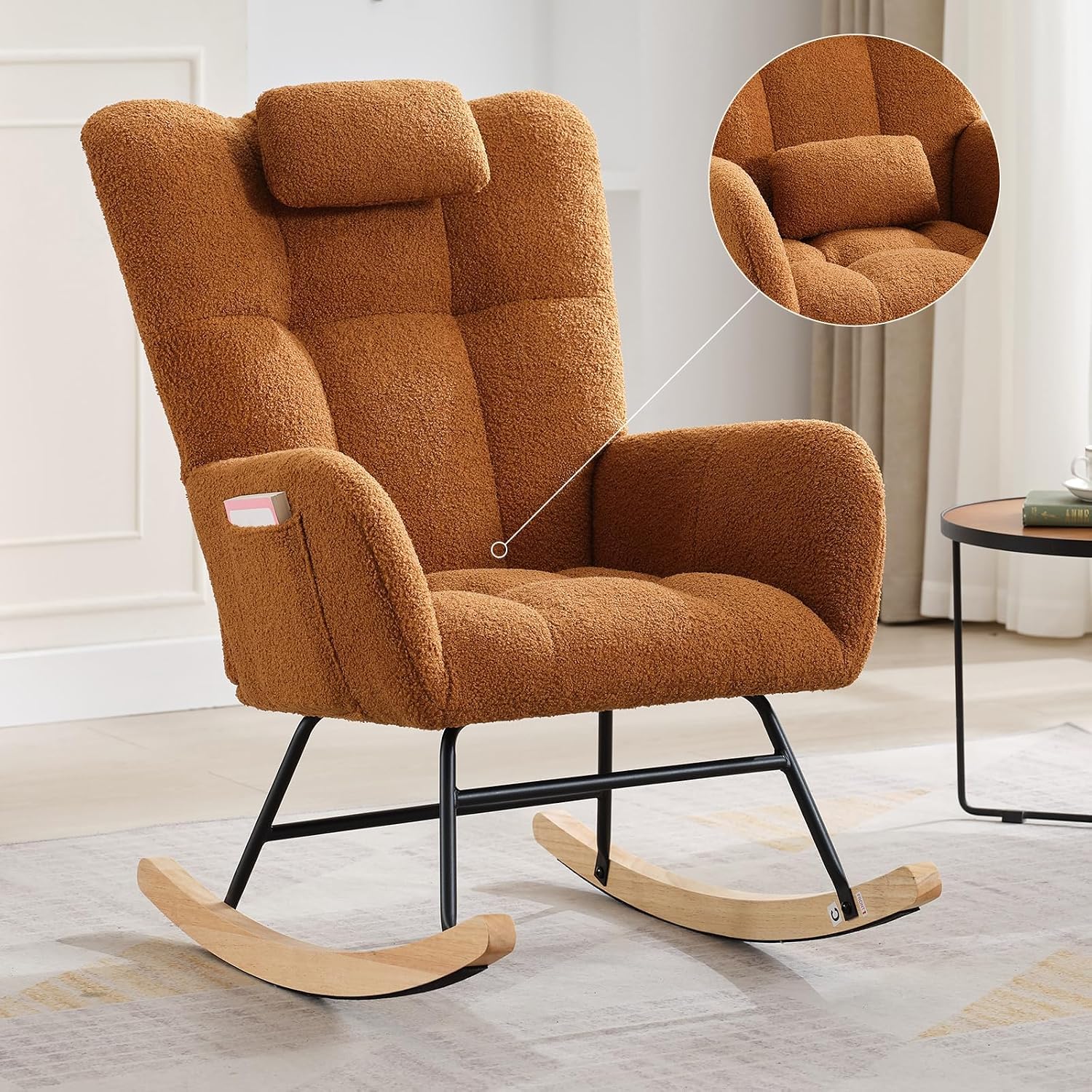 テディグライダーロッカー保育園用授乳椅子 大人用コンパクト省 - Baby Nursery Rocking Chair のレビューと価格